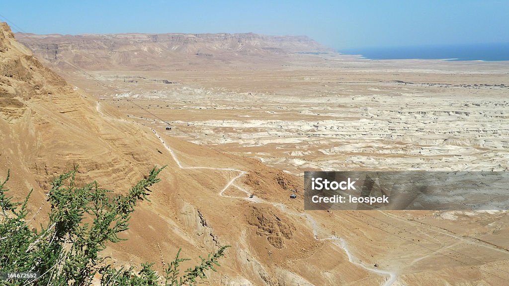 Aufstieg auf dem Masada stronghold, Israel. - Lizenzfrei Anhöhe Stock-Foto