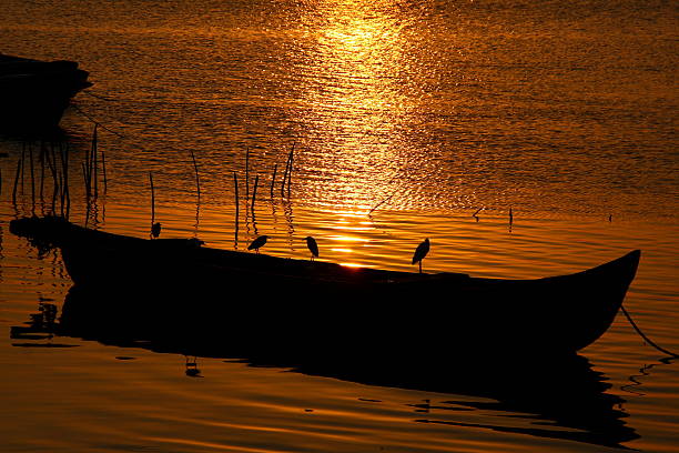 Waiting on the Boat stock photo