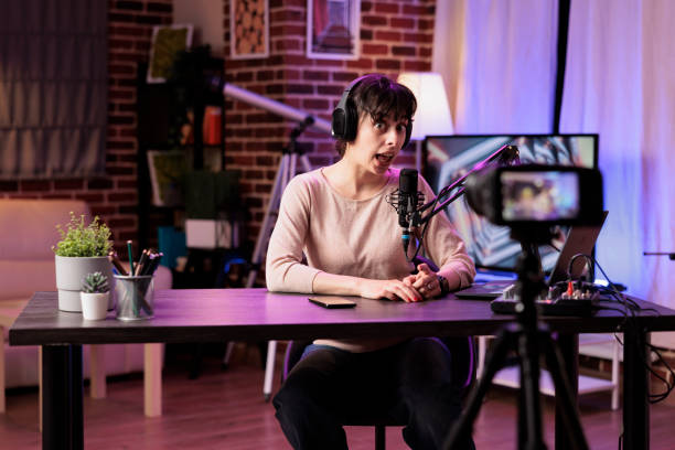 istock Vlogger recording entrepreneurship show 1646744419