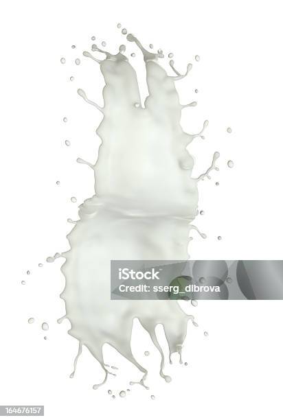 Latte Splash - Fotografie stock e altre immagini di Astratto - Astratto, Bianco, Bibita