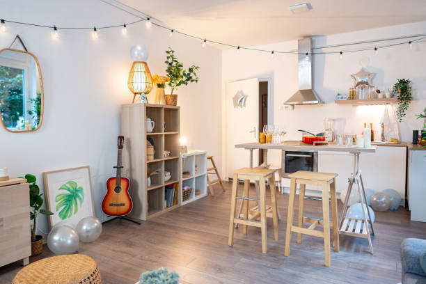 istock Apartment decorated for a house party 1646793314