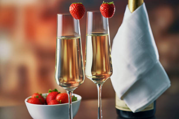 istock Champagne in a Flute served with Strawberries 1646794915