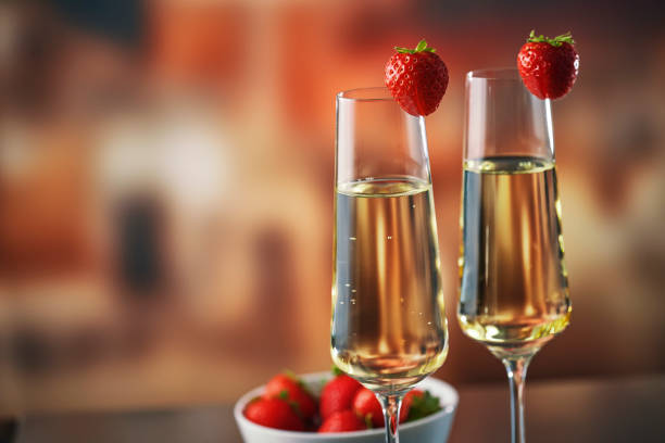 istock Champagne in a Flute served with Strawberries 1646794962