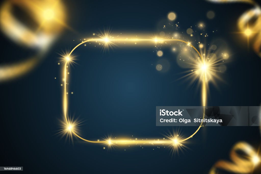Light Gold Background Frame Vector Illustration Of A Gold Frame On A Background Stock Illustration ...