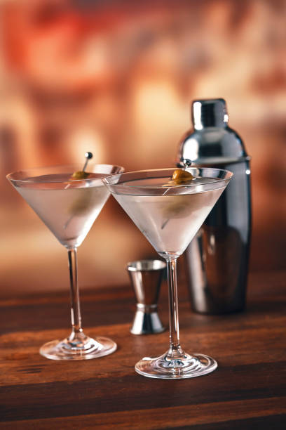 istock Classic Dry Martini Cocktail in a Martini Glass 1646855063
