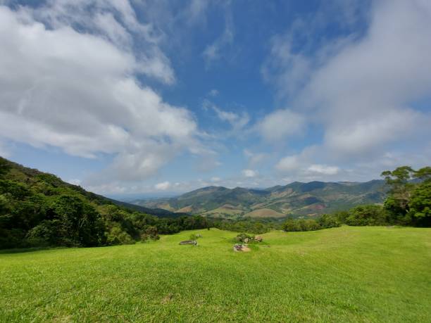 istock Green field and mountains 1646935723