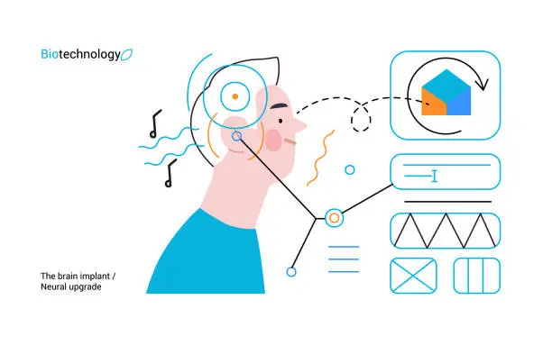 Vector illustration of Bio Technology flat vector illustration