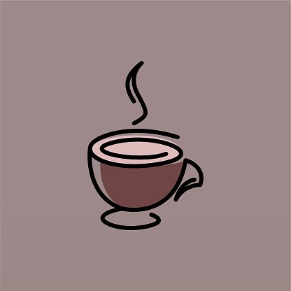 Konsep Desain Logo Kopi Template Logo Minuman Kopi Ilustrasi Stok