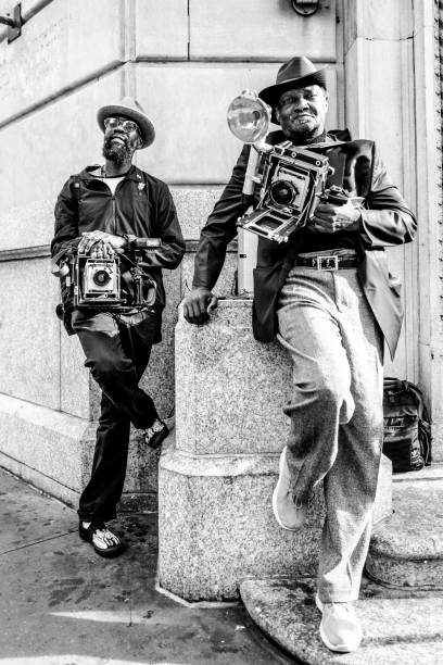 New York,NY USA- 2021 Street portrait of Famous New York City Street Photographer Louis R. Mendes in New York City