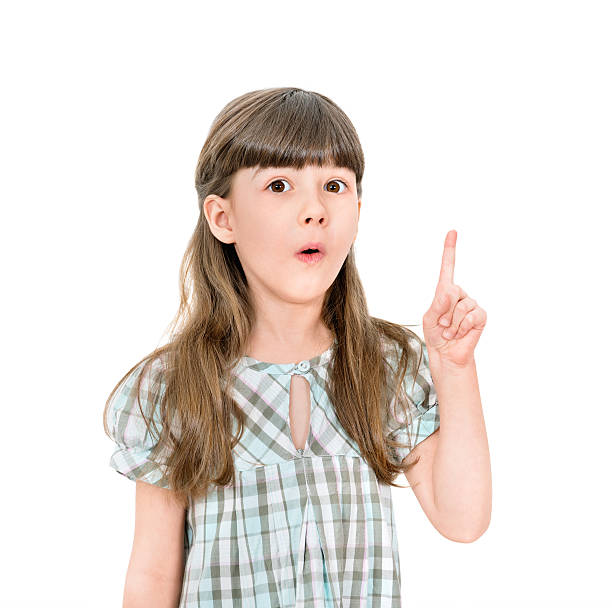 istock Clever little girl with a bright idea 164696769