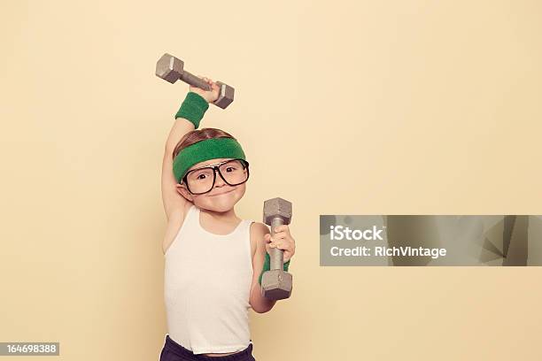 Heavy Lifter Stock Photo - Download Image Now - Child, Strength, Humor