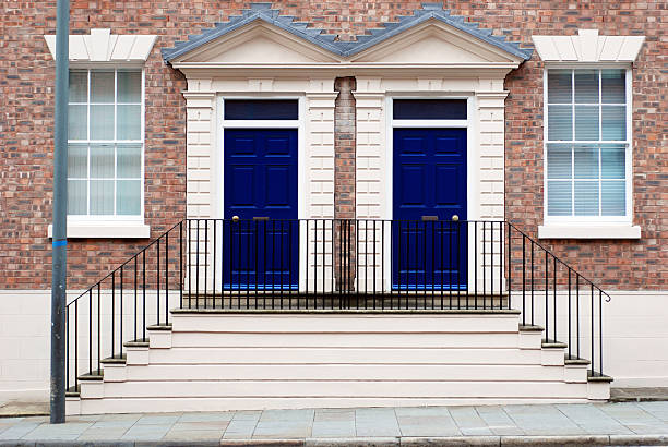 London, United Kingdom - typical Georgian architecture door.