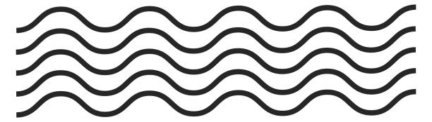 черные волнистые линии. филателистическая марка. почтовый символ, изолированный на белом цвете - philatelic stock illustrations