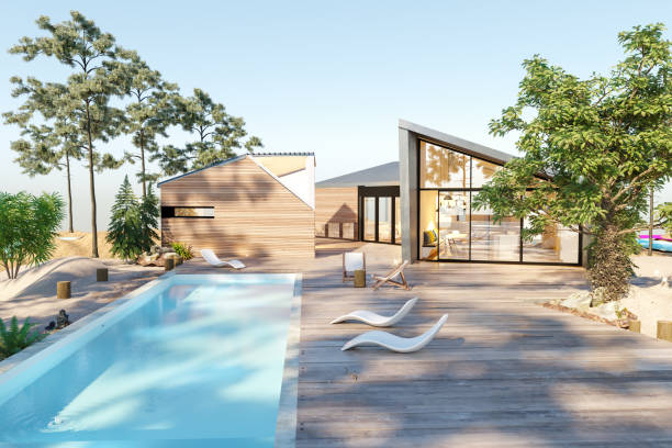 istock Luxurious And Modern House With Pool And Large Patio 1647037212