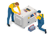 isometrischer-servicetechniker-repariert