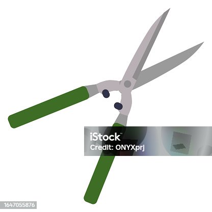 istock Pruning shears icon. Color garden trimming tool 1647055876