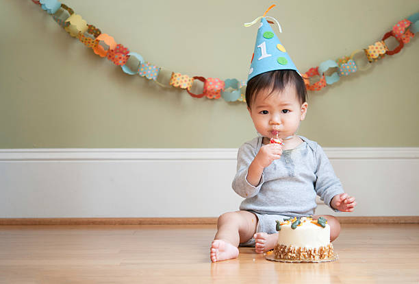 istock Asian baby celebrating his First Birthday 164713077