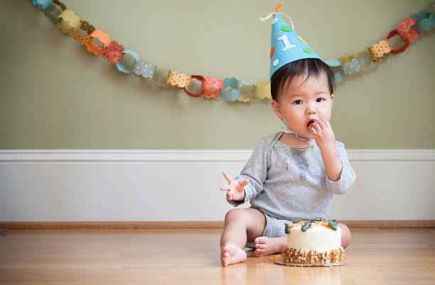 istock Asian baby celebrating his First Birthday 164713079