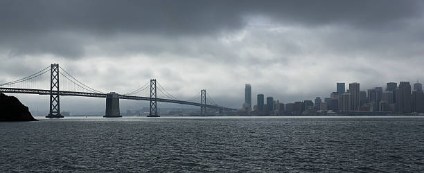 Bay Bridge — San Francisco The Bay Bridge and San Francisco on an overcast day. ccsccs7 stock pictures, royalty-free photos & images