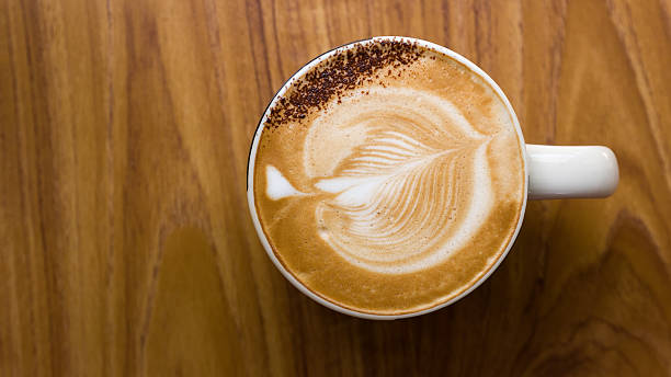 istock Top view White ceramic cup of coffee 164715094