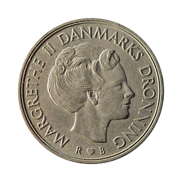 istock Coin macro isolated on white: 1 Danish Krone 164717269