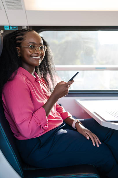 istock A young Black woman commuting. Train ride 1647175975