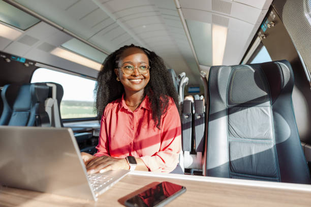 istock A young woman working during a business travel 1647177146