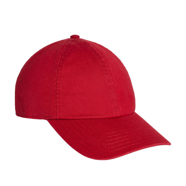 istock Fashionable red baseball cap isolated on white. 1647178147