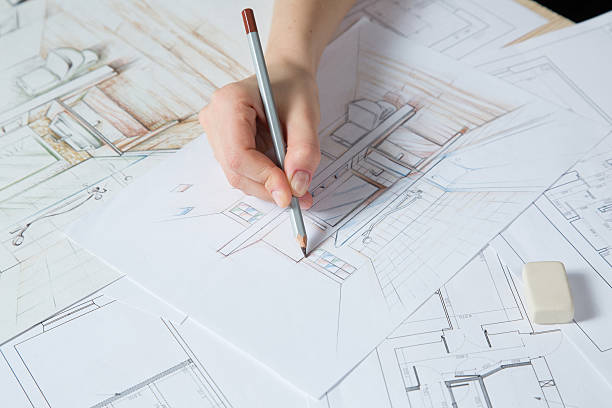istock Hand drawing details of the interior 164718457