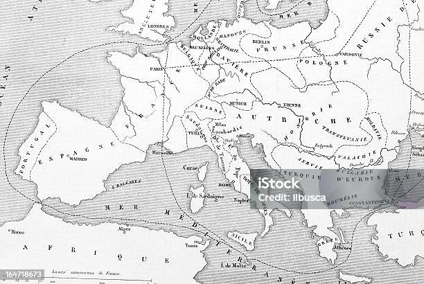 Map Of Europe Stock Illustration - Download Image Now - Map, Europe, Old