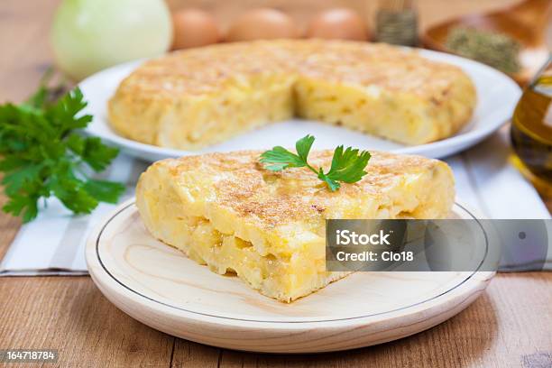 Portion Of A Spanish Omelette Stock Photo - Download Image Now - Spanish Omelet, Appetizer, Breakfast