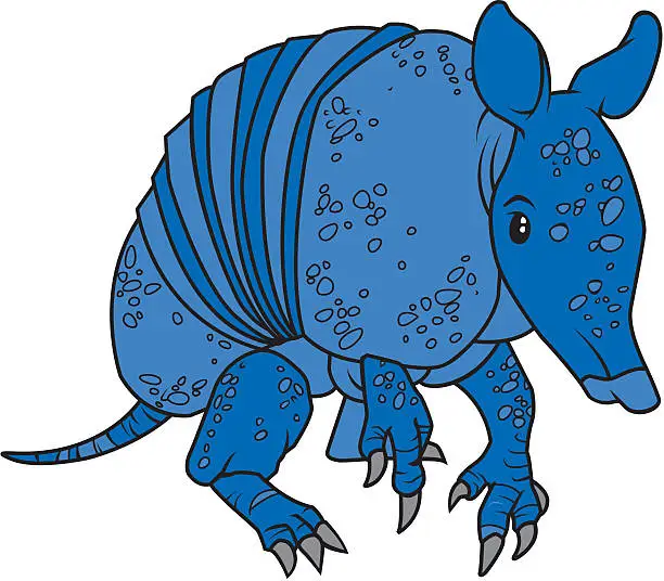 Vector illustration of Blue Armadillo