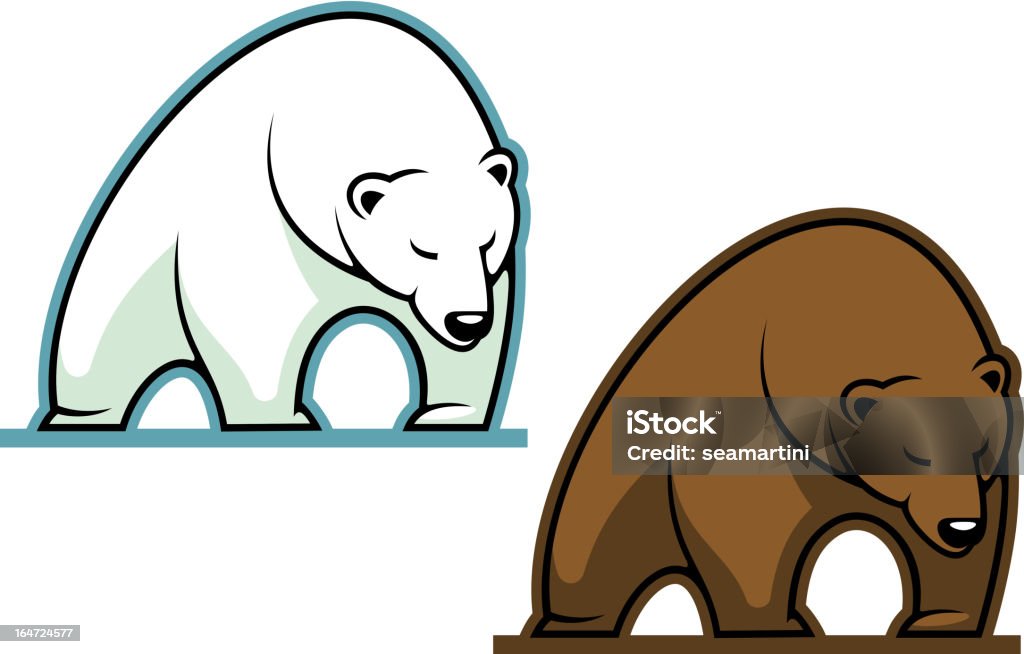 Big kodiak e arctic bears - Royalty-free Animal arte vetorial