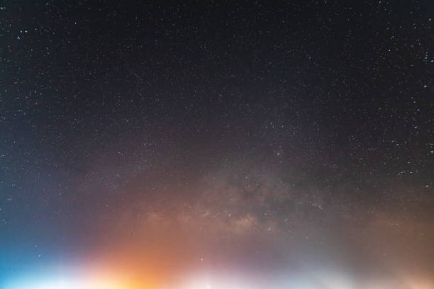 istock Colorful Milky way night landscape 1647262861