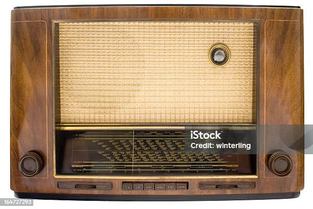 Vintage Tubo Radio W Ruta Foto de stock y más banco de imágenes de 1920-1929 - 1920-1929, Radio - Electrónica de audio, Electrodoméstico