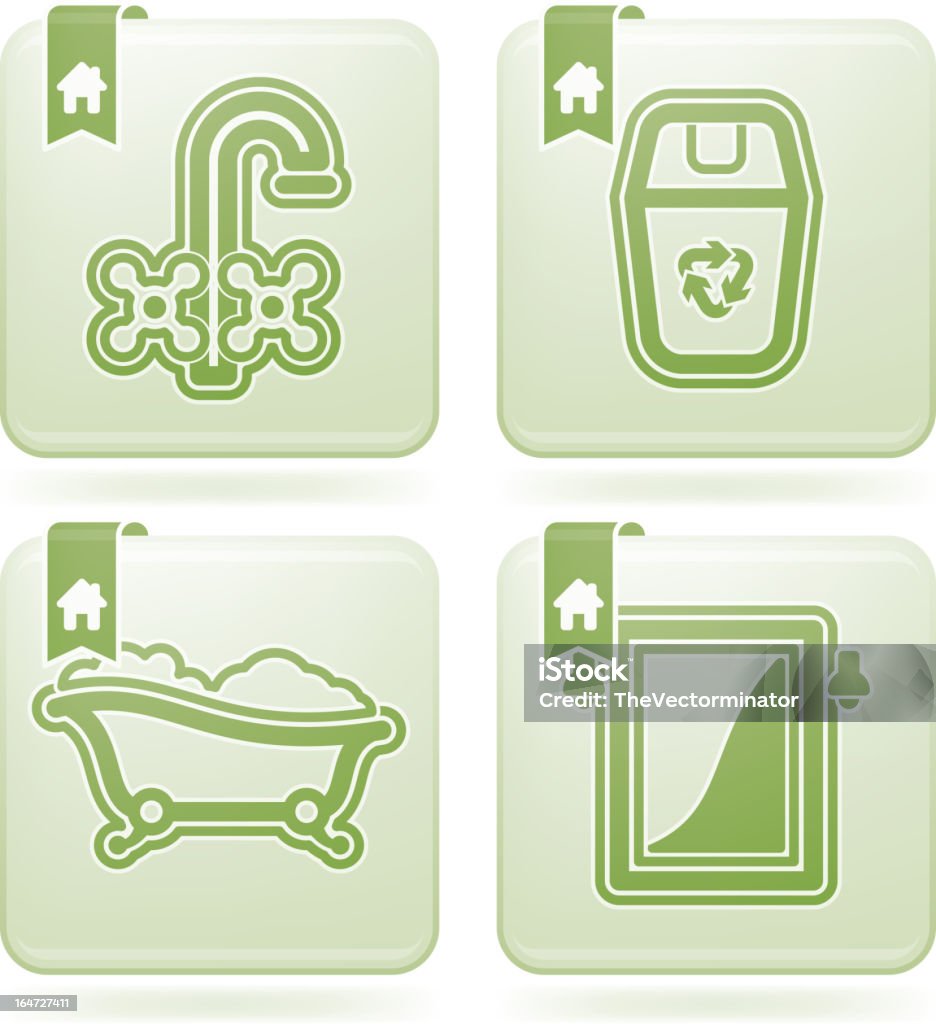 Bath utensils Bathroom Utensils and other related everyday things, from left to right:  Bathtub stock vector