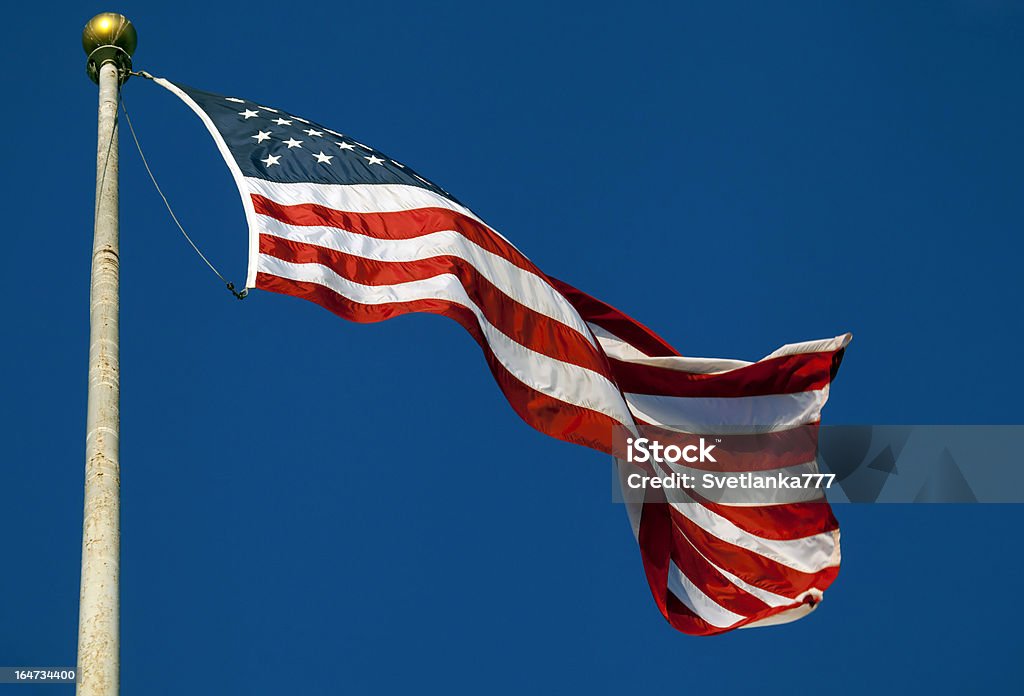 Bandeira norte-americana. - Foto de stock de Azul royalty-free