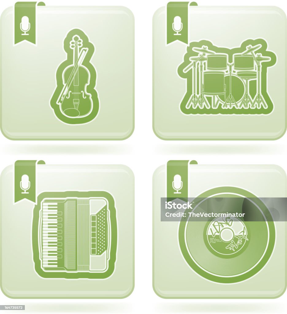 Musik-Symbole - Lizenzfrei Akkordeon - Instrument Vektorgrafik