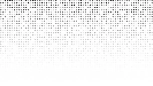 Vector illustration of Monochrome halftone background with dots