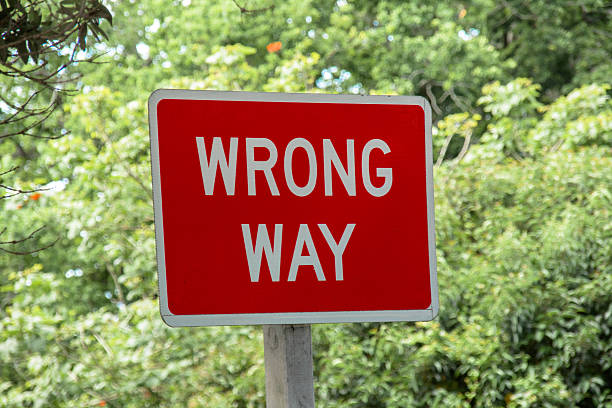 Wrong Way - foto de acervo