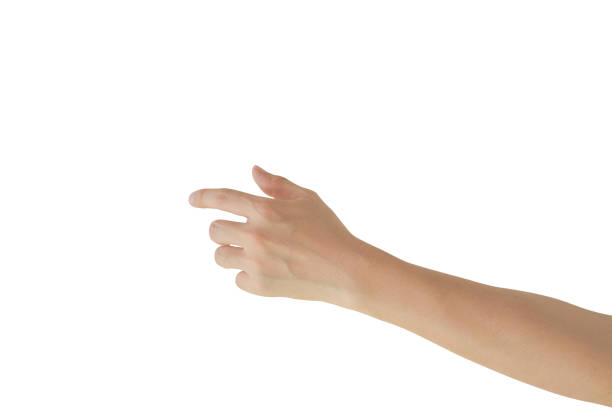 istock Young man hand isolated on white background included clipping path. 1647422826