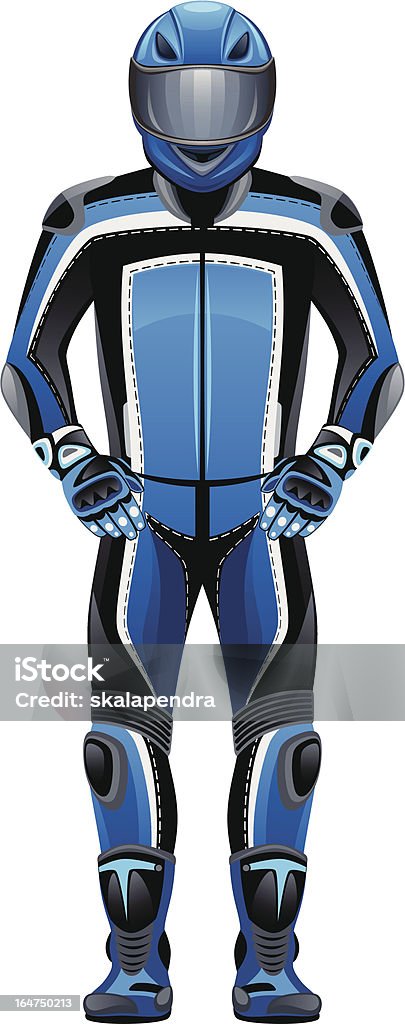 Motard - clipart vectoriel de Costume habillé libre de droits