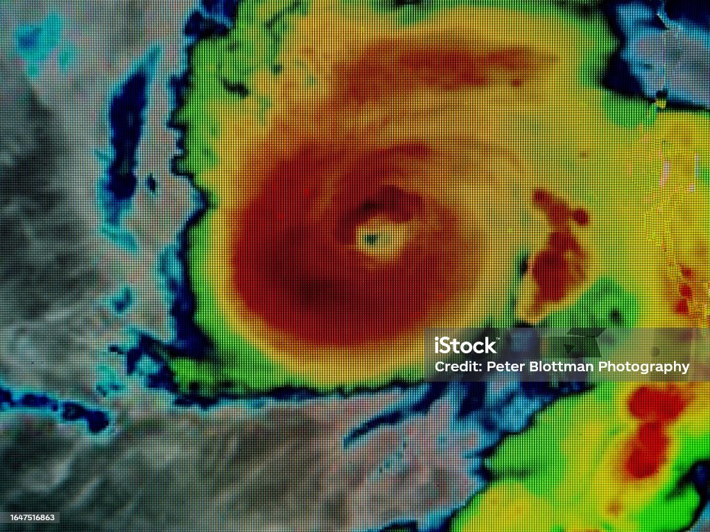 Hurricane Idalia strengthens in the Gulf of Mexico Hurricane Idalia strengthens in the Gulf of Mexico. Major hurricane develops over the eastern Gulf of Mexico and threatens Florida in late August  2023. Abstract Stock Photo