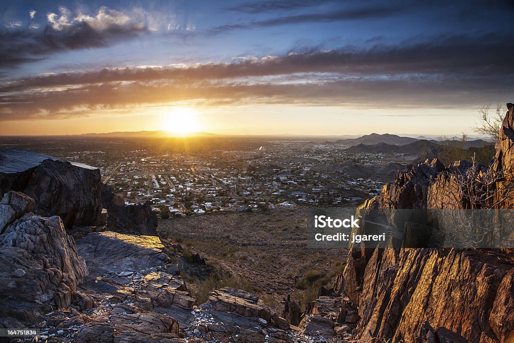 Pôr do sol sobre Phoenix - Foto de stock de Phoenix - Arizona royalty-free