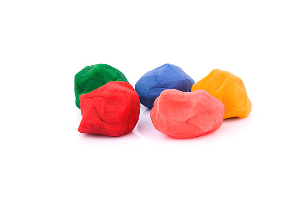 istock colorful plasticine:Child's Play Clay isolated on white background 164755075