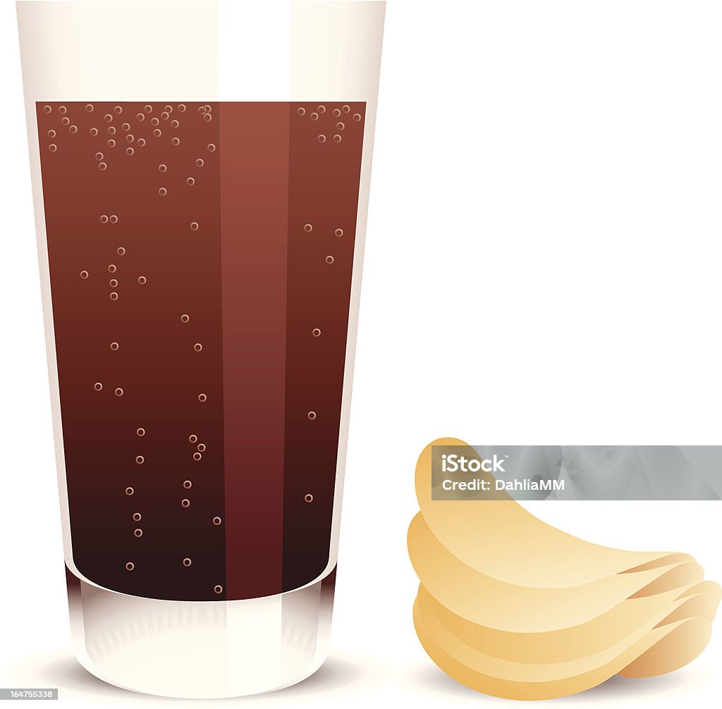 vector cola y papas fritas - arte vectorial de Alimento libre de derechos