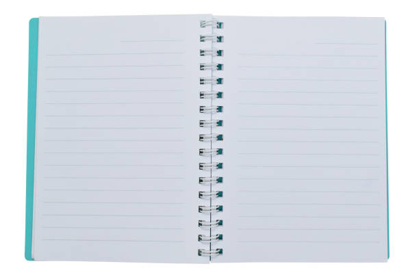 istock top view image of open notebook with blank page, lined paper texture background 1647604014
