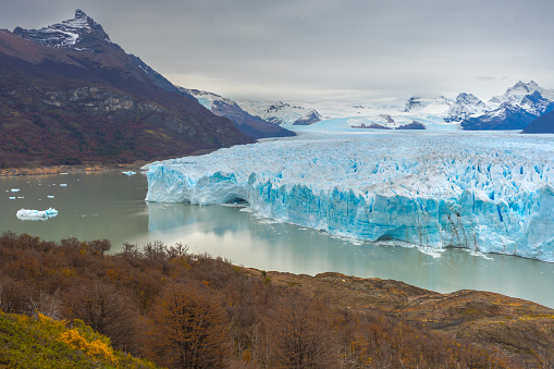 Differents views from the Perito Moreno's glacier, Patagonia, Argentina in autumn,