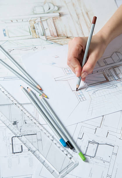 istock Hand drawing details of the interior 164767388