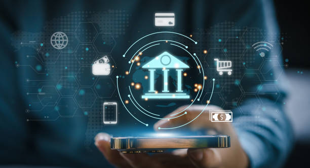 istock Human use smartphone with online banking digital technology, mobile banking, shopping, payment, finance, bank, withdraw money, account, transfer, credit card, financial and global business online 1647733872